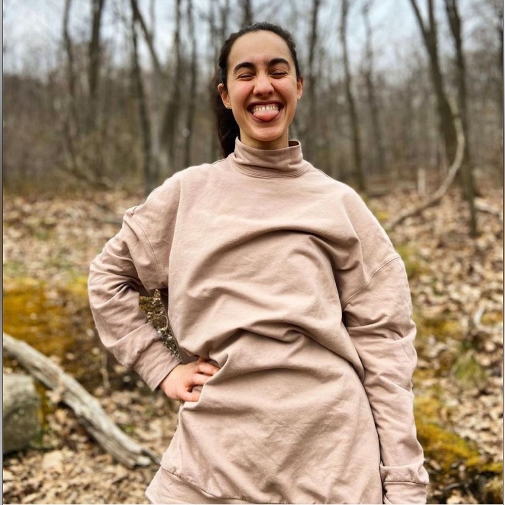 The Frock NYC cozy t taupe